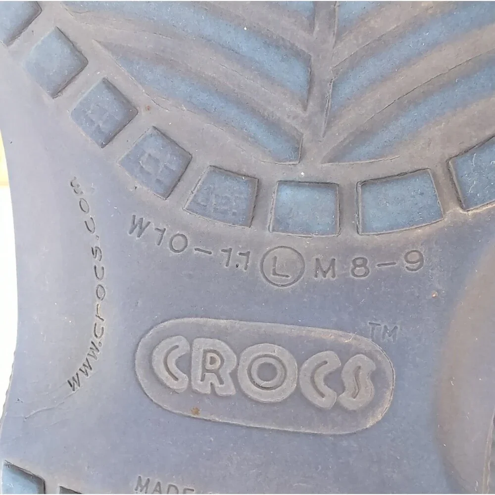 Crocs Navy Blue L Women's Size 10-11 Men's Size 8-9 Clogs Slip-On